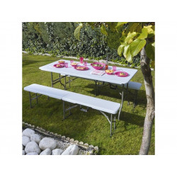 Banc de jardin en fer blanc - Sans marque