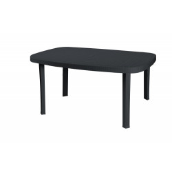 Table Otello anthracite en polypropylène 136x82 cm de marque Sans marque, référence: J8431900