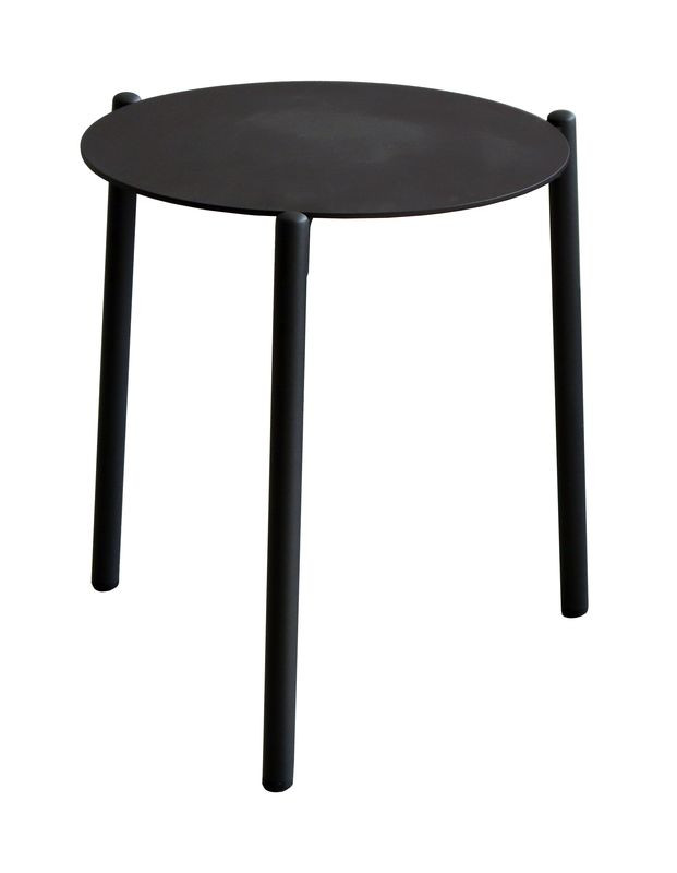 Table basse de jardin ronde Ambiance coffee en aluminium