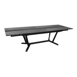 Table de jardin extensible Galleo en aluminium/hpl/lattes alu - 180/230/280 - graphite/ardoise de marque PROLOISIRS, référence: J8227500