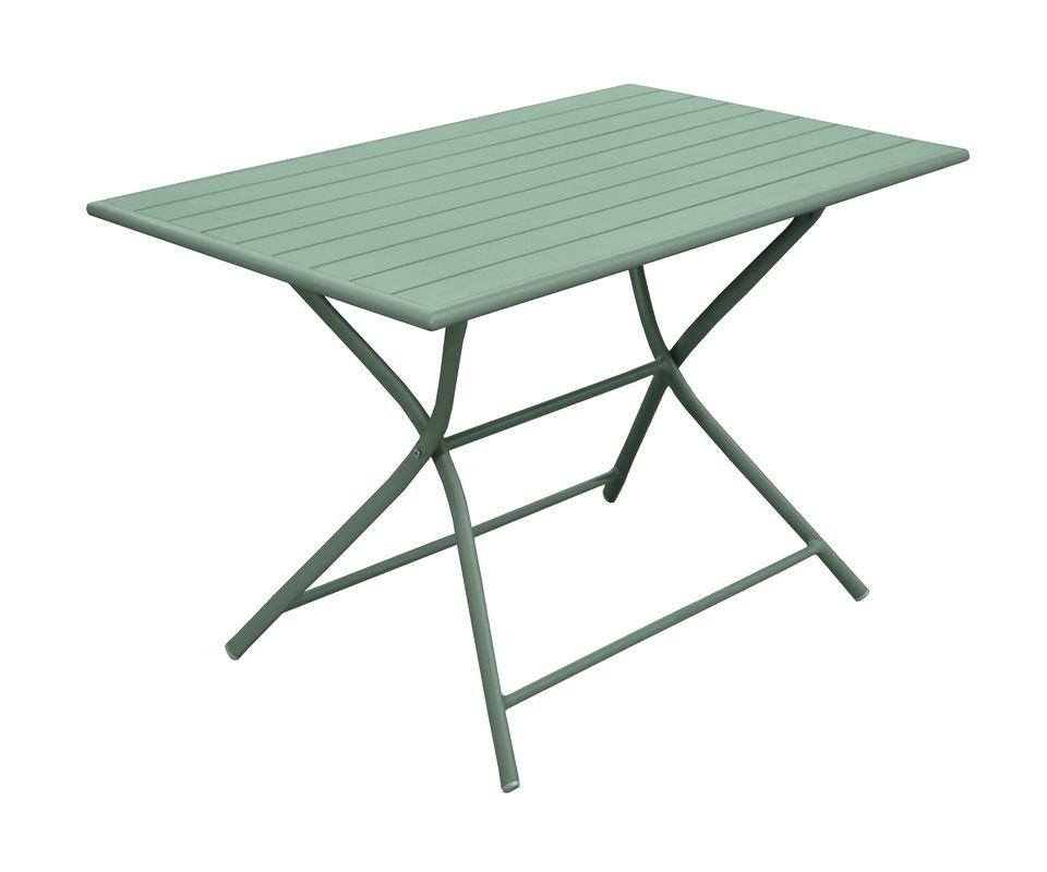 Table d'extérieur en aluminium .70110 x H.14cm amande - vue 2