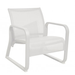 Fauteuil lounge Quenza II en aluminium/TPEP - blanc/blanc de marque PROLOISIRS, référence: J8231100