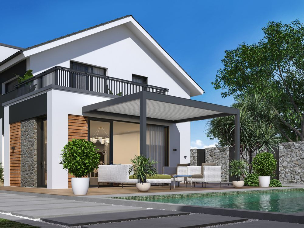 Pergola bioclimatique Zéphir Aluminium Motorisée 3 x 4 - vue 2