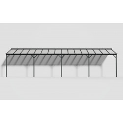 Pergola adossée Harmonie  3 X 8M - Anthracite - Pergofrance