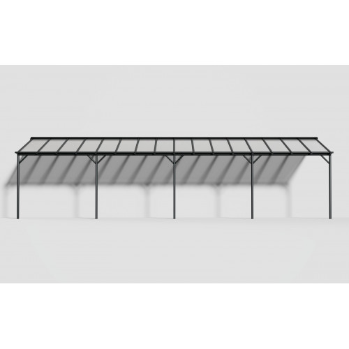 Pergola adossée Harmonie  3 X 8M - Anthracite - Pergofrance