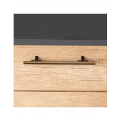 Lot de 20 poignées pour meubles Riad- L232mm- entraxe 192mm- Aluminium- Bronze - EMUCA