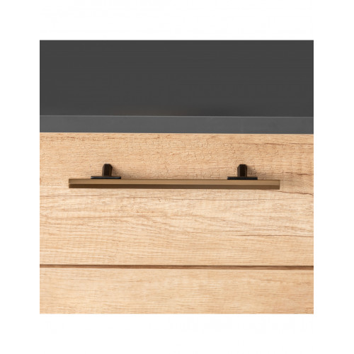Lot de 20 poignées pour meubles Riad- L232mm- entraxe 192mm- Aluminium- Bronze - EMUCA