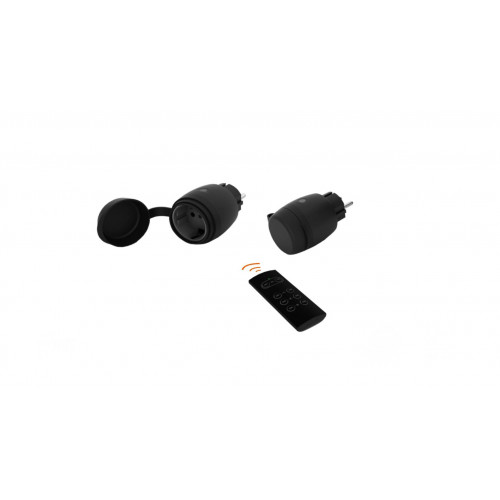 Pack de 2 prises télécommandées pour utilisation extérieure + télécommande - Gao
