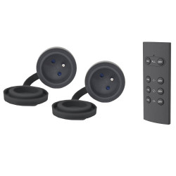 Pack de 2 prises télécommandées pour utilisation extérieure + télécommande - Gao