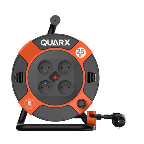 Enrouleur électrique Bricolage   H05VV-F,3G1.5mm2,  25 mètres - Quarx