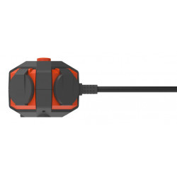 Multiprise 4P 2P+T extérieur IP44  câble 3M , avec aimant et crochet, - Link2home