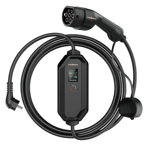 Chargeur de voiture portable 16A/Type2, 3.7KW, câble 7 mètres - Link2home
