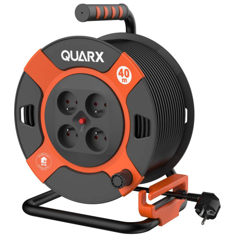 Enrouleur électrique bricolage H05VV-F 3G1,5mm2 40 mètres - Quarx