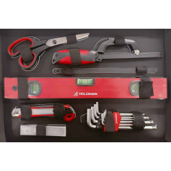 Boîte à outils 119 pièces - WZK119ECO - avec mallette de rangement - Holzmann