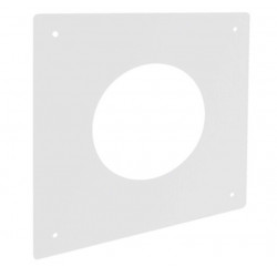 Plaque de propreté - 500x300MM - blanche - pour conduit de diamètre 100MM - Joncoux