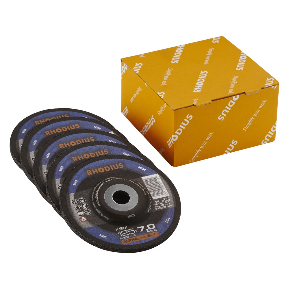 Rhodius Pack de 5 disques à lamelles ALPHALINE LSZF3 PACK 125 X 22 23mm Grains - vue 2