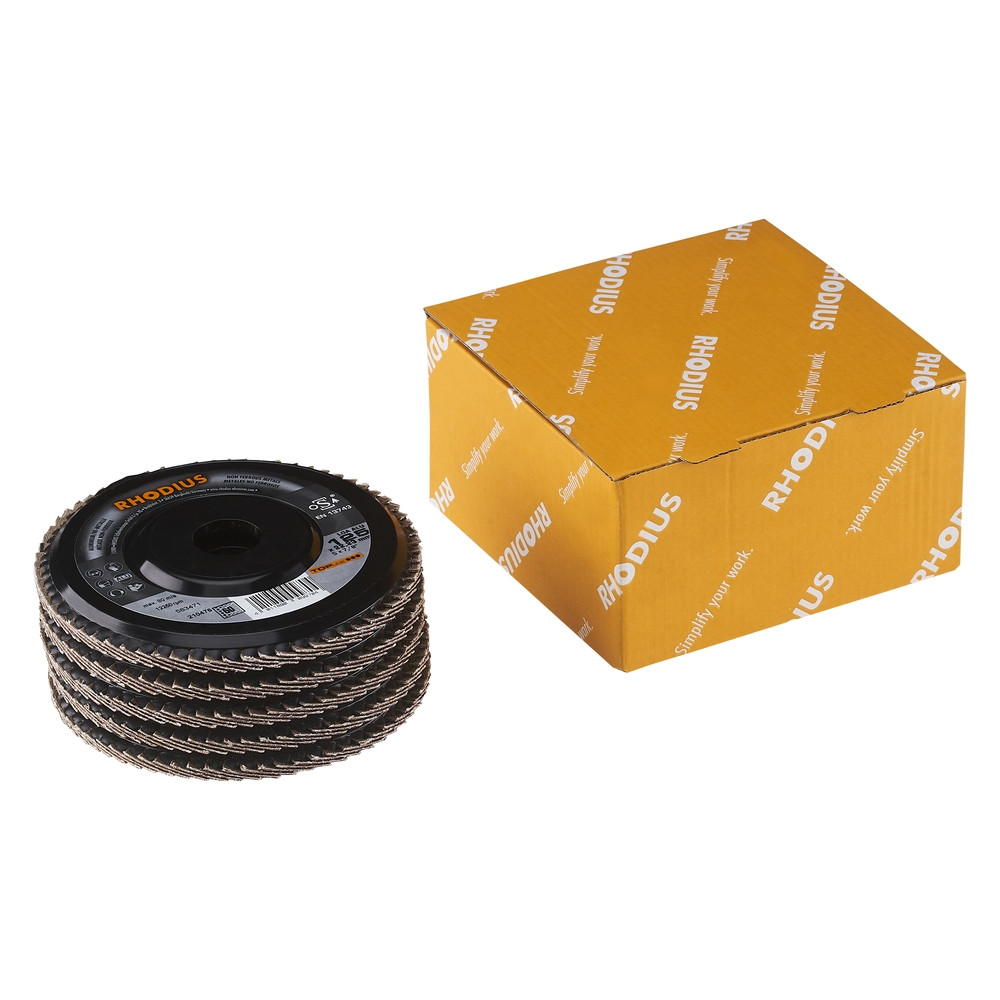 Rhodius Pack de 5 Disque à lamelles TOPLINE LGA ALU PACK 125 X 22 23mm Grain - vue 2