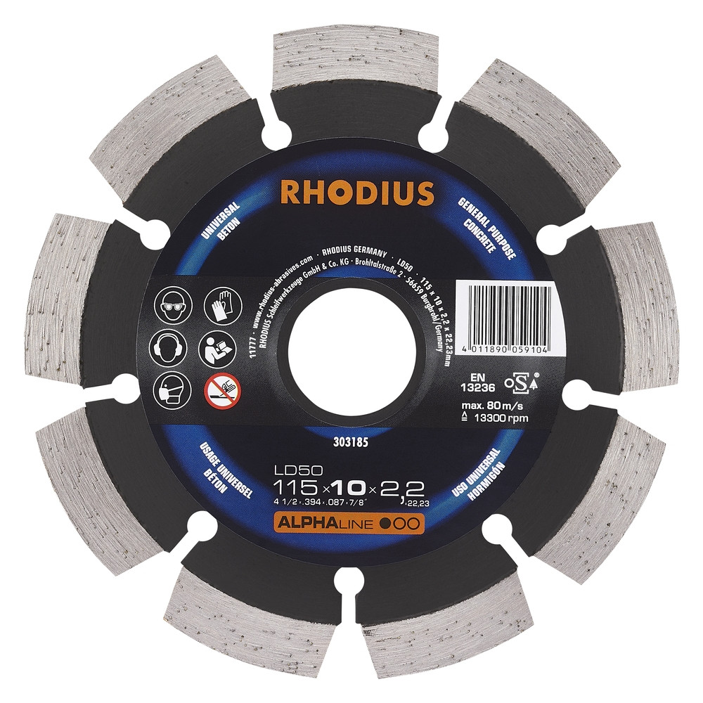 Disque de tronconnage diamant ALPHALINE LD50 115 X 10 0 X 2 2 X 22 23mm