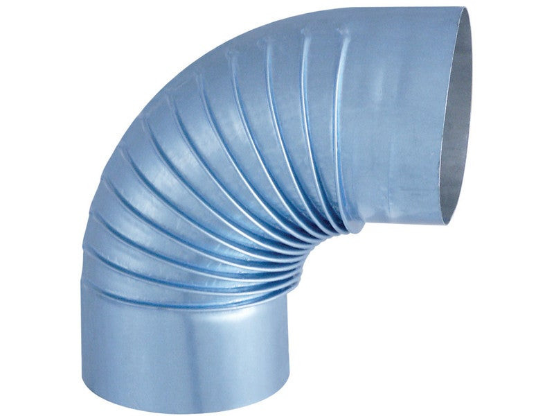 Joncoux Coude plissé de 90 degrés d'angle et aluminié pour conduit de raccordement Diamètre 139 mm modèle POLYFEU - vue 2
