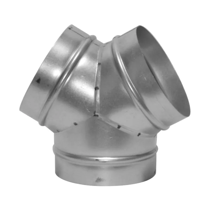 Culotte galvanisée en "Y" de dérivation - diamètre 100 mm