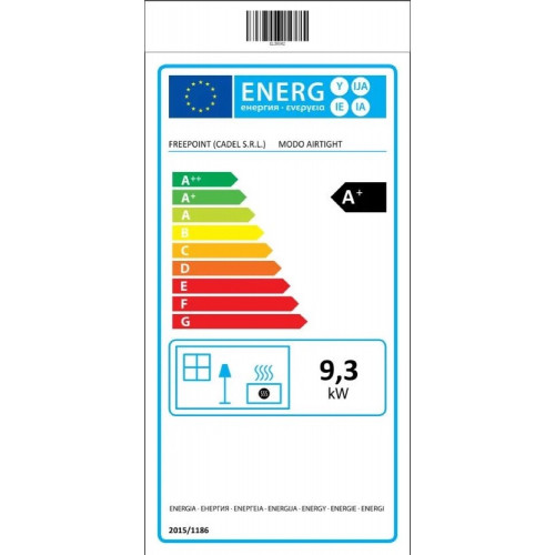 Poêle à granulés étanche Modo 9 Bi-Flux 9 Noir - 9 kW - FreePoint