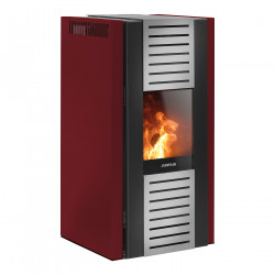 Poêle à granulés Sirkos 2.0 Rouge - 2,5-6 kW - Justus