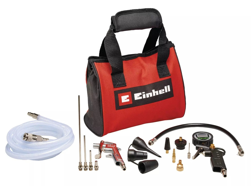 Kit d'air comprimé 15 pièces avec manomètre numérique et sac de rangement - vue 8