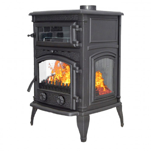 Poêle à bois - modèle CUELLAR HORNO VIS - 13,78 kW - jusqu'à 277 m³ - H.100 x L.44 x P.55 cm - Classe énergétique A - Eider Biomasa