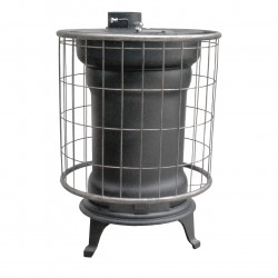 Poêle à bois - modèle Rustica Exteriores - 8,53 kW - jusqu'à 190 m³ - H.68 x l.52 x P.41 cm - Classe énergétique A - Eider Biomasa