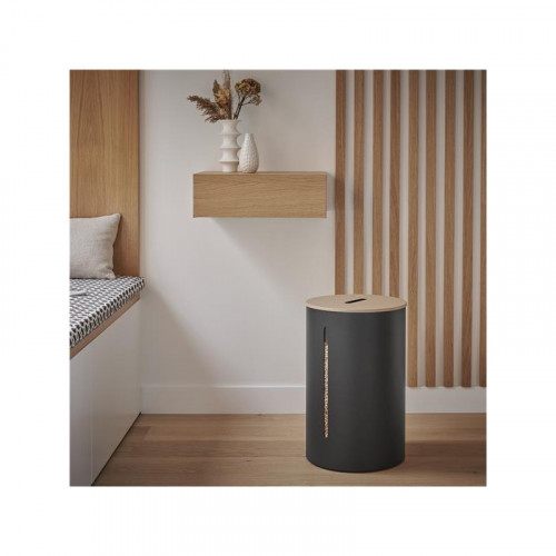 Reservoir à granulés jusqu'à 20kg - modèle NEOS PIERRE DES SABLES - acier noir et marron - Dixneuf