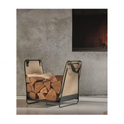 Range bûches en forme de U - modèle HAVANA - acier noir - Dixneuf