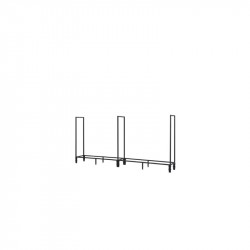 Range bûches pour l'extérieur - modulable jusqu'à 560kg de charge - modèle STOKER - acier noir - Dixneuf