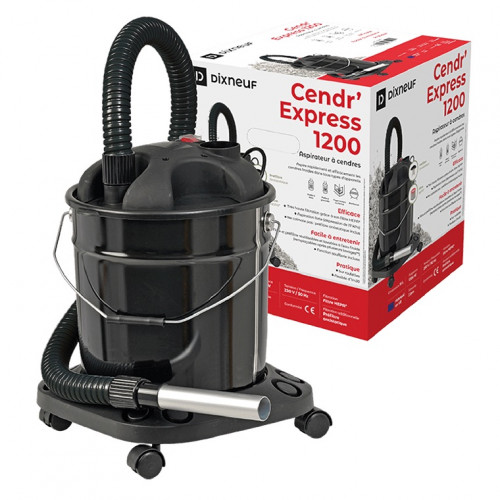 Aspirateur à cendres 18L - modèle Cendr'Express - noir - 1200W - Made in Italy - Dixneuf