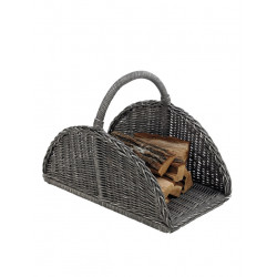 Panier range bûches - modèle JONKA - gris - Dixneuf
