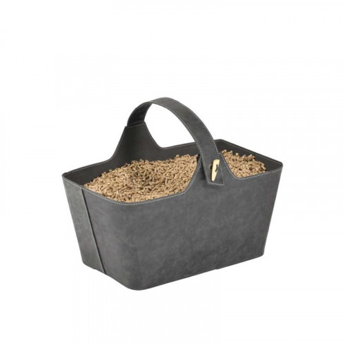 Panier format corbeille pour bûches et granulés - modèle Yotta - gris anthracite - Dixneuf
