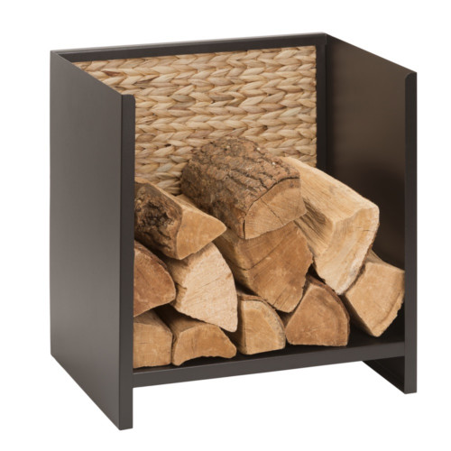 Rangement bûches petit format - L.35xl.45xH.45 cm cm - acier noir - Made in France - Dixneuf