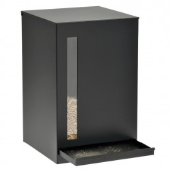 Reservoir à granulés jusqu'à 50kg - modèle TITAN+ - P.42xl.40xH.63 cm - acier noir - Dixneuf