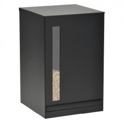 Reservoir à granulés jusqu'à 50kg - modèle TITAN+ - P.42xl.40xH.63 cm - acier noir - Dixneuf