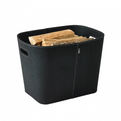 Corbeille range bûches et granulés - noir - Dixneuf