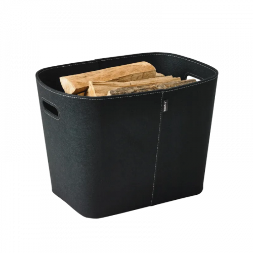 Corbeille range bûches et granulés - noir - Dixneuf