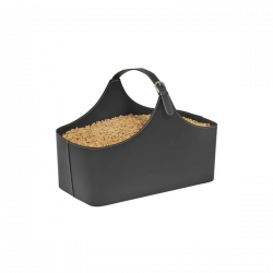 Corbeille à petit bois - modèle ALPHA - noir - Dixneuf