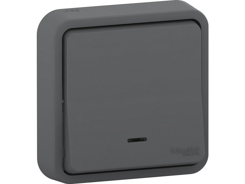 Non Communiqué Bouton Poussoir Encastré Ip55 - Mureva - Anthracite - Schneider - Image 3
