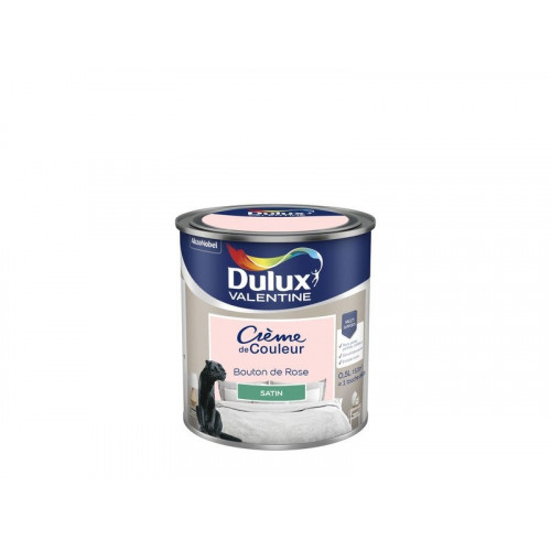 Peinture mur, boiserie et papier peint DULUX VALENTINE bouton de rose satiné 0.5L - DULUX VALENTINE