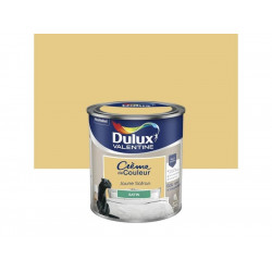 Peinture mur, boiserie Creme de couleur DULUX VALENTINE jaune safran satin 0.5 l - DULUX VALENTINE