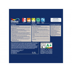 Peinture mur, boiserie Creme de couleur DULUX VALENTINE jaune safran satin 0.5 l - DULUX VALENTINE