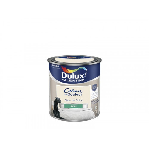 Peinture mur, boiserie et papier peint DULUX VALENTINE fleur de coton satiné 0.5L - DULUX VALENTINE