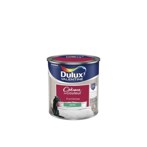 Peinture mur, boiserie crème de couleur DULUX VALENTINE framboise satiné 0.5L - DULUX VALENTINE