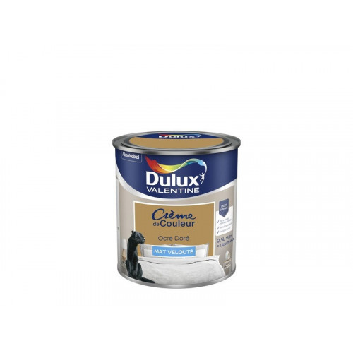 Peinture mur, boiserie crème de couleur DULUX VALENTINE ocre dore mat 0.5L - DULUX VALENTINE