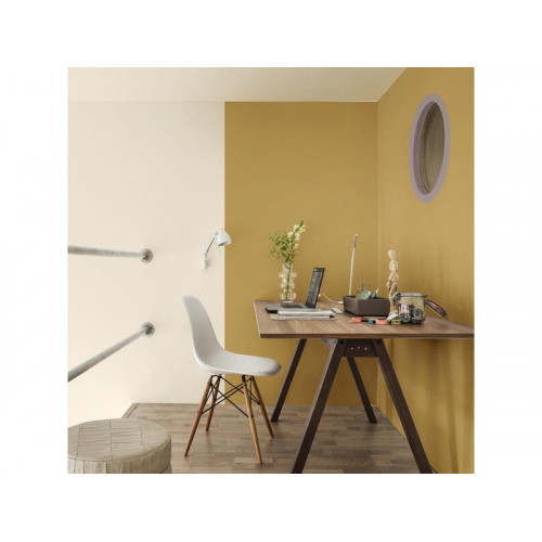 Peinture ocre dore mur, boiserie Creme de couleur DULUX VALENTINE mat 2.5 l - DULUX VALENTINE