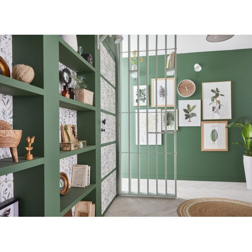 Peinture mur boiserie mat, DULUX VALENTINE Crème de couleur, vert tropical, 2.5 litres - DULUX VALENTINE